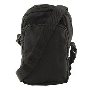 Design Dual Compartment Black Nylon Sling Crossbody Smartphone Bag